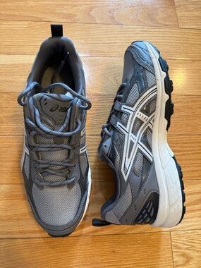 Asics Adult Gray and White Athletic Running Shoes